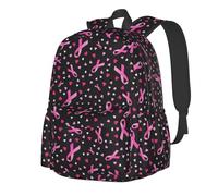 peiyeety Sac à dos pour ordinateur portable 15 pouces, léger, pour homme et femme, idéal pour la sensibilisation au cancer du sein