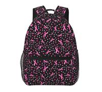 peiyeety Sac à dos pour ordinateur portable 15 pouces, léger, pour homme et femme, idéal pour la sensibilisation au cancer du sein
