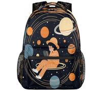 peiyeety Sac à dos pour ordinateur portable abstrait Girl Planet, sac à dos d'extérieur multifonctionnel, rangement utilisé pour le travail et les voyages