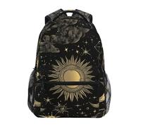 peiyeety Sac à dos pour ordinateur portable Boho Moon Sun Star Cloud (08) pour femmes et hommes, sac à dos personnalisé pour l'université, sac de voyage, sac à dos décontracté