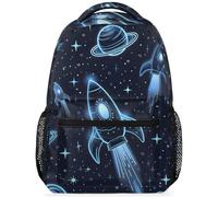peiyeety Sac à dos Star Rocket Planet pour femmes et hommes, sac à dos léger pour ordinateur portable, sac à bandoulière pour voyage, travail, camping, sport