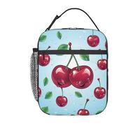 peiyeety Sac à lunch isotherme Cherry Lunch Box pour femmes et hommes, sac isotherme réutilisable et étanche pour pique-nique au bureau