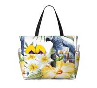 peiyeety Sac de plage/plongeon sport pour femme, grand format, avec fermeture éclair et poche étanche, sac de sport pliable et léger, idéal pour les ges, les courses, la natation et le sport.