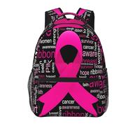 peiyeety Sacs à dos pour adultes, sac à dos pour ordinateur portable 15 pouces, sac de voyage léger pour hommes et femmes, cadeaux pour la sensibilisation au cancer du sein