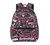 peiyeety Sacs à dos pour adultes, sac à dos pour ordinateur portable 15 pouces, sac de voyage léger pour hommes et femmes, cadeaux pour la sensibilisation au cancer du sein