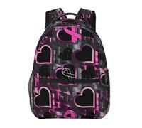 peiyeety Sacs à dos pour adultes, sac à dos pour ordinateur portable 15 pouces, sac de voyage léger pour hommes et femmes, cadeaux pour la sensibilisation au cancer du sein