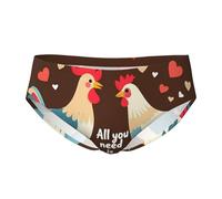 peiyeety Slip pour Homme à Motif Coq et Poule, Ceinture élastique, Doux et Respirant, Lot de 1.