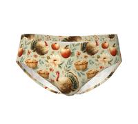 peiyeety Slip pour Homme à Motif Dinde et Thanksgiving (2 Motifs), Ceinture élastique, Doux, Respirant (1 Paquet).