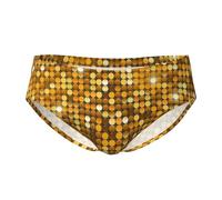 peiyeety Slip pour Homme à Motif doré Brillant, Ceinture élastique, Doux et Respirant (Lot de 1).