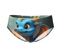 peiyeety Slip pour Homme à Motif Dragon Adorable, Ceinture élastique, Doux, Respirant, Lot de 1