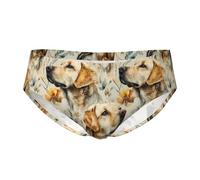 peiyeety Slip pour Homme à Motif Labrador Retriever (2 Motifs), Ceinture élastique, Doux, Respirant (Lot de 1).