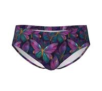 peiyeety Slip pour Homme à Motif Papillon Violet, Ceinture élastique, Doux et Respirant (Lot de 1).