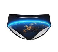 peiyeety Slip pour Homme à Motif planète Terre, Ceinture élastique, Doux, Respirant, Lot de 1