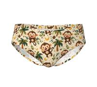 peiyeety Slip pour Homme à Motif singes se balançant aux Palmiers (2 Motifs), Ceinture élastique, Doux, Respirant (1 Paquet).