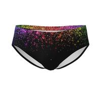 peiyeety Slip pour Homme à Motifs Scintillants colorés, Ceinture élastique, Doux et Respirant (Lot de 1).