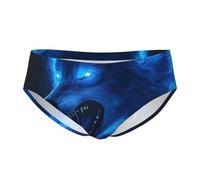 peiyeety Slip pour Homme Wolf 1 Pattern, Ceinture élastique, Doux, Respirant, Lot de 1