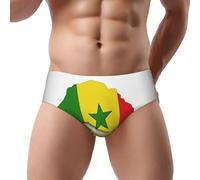peiyeety Slip Triangle pour Homme avec Motif Drapeau du Sénégal, sous-vêtement de Maintien, Poche en U Extensible pour Un Usage Quotidien