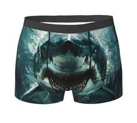 peiyeety Slip Ultra Confortable et Doux pour Homme avec imprimé Requin Cum, sans étiquette, Extensible, caleçon Boxer.