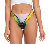 peiyeety sous-vêtements féminins sans Coutures, Strings, Culottes Bikini, imprimé Papillons, Peinture à l'huile, Strings Sexy Invisibles.