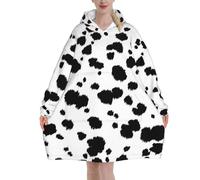 peiyeety Sweat-shirt-couverture, pull en flanelle, sweat-shirt-couverture portable pour femme, imprimé dalmatien