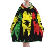 peiyeety Sweats à capuche à motif musical reggae pour femmes et hommes, surdimensionnés et doux au toucher.