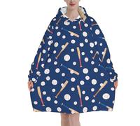 peiyeety Sweats à capuche surdimensionnés pour adultes, motif baseball et batte, pour femmes et hommes, doux et chauds.