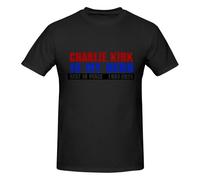 peiyeety T-Shirt RIP Charlie Kirk Charlie Kirk est Mon héros Manches Courtes Homme M