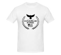 peiyeety T-Shirt RIP Charlie Kirk « Forever in Our Hearts » pour Homme, Manches Courtes, Taille L