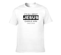 peiyeety T-Shirts Charlie Kirk « Tout est Une Question de Jésus » Taille XL