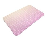 peiyeety Tapis de Bain à Motif quadrillé Rose ombré 76 x 51 cm, Absorbant, antidérapant et Lavable en Machine.