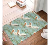 peiyeety Tapis de Bain Riverside à Motif de mouettes, 40 x 60 cm, antidérapant et Absorbant, Lavable en Machine.