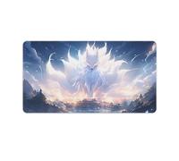 peiyeety Tapis de Souris Fox Gaming 30 x 16 Pouces, Grand Format, pour Ordinateur Portable, avec Base antidérapante en Caoutchouc et Bords Cousus, idéal pour la Maison et Le Bureau.