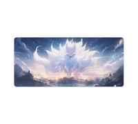 peiyeety Tapis de Souris Fox Gaming 36 x 16 Pouces, Grand Format, pour Ordinateur Portable, avec Base antidérapante en Caoutchouc et Bords Cousus, idéal pour la Maison et Le Bureau.