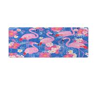 peiyeety Tapis de Souris Gaming Flamingo 32 x 12 Pouces, Grand Format, pour Ordinateur Portable, avec Base antidérapante en Caoutchouc et Bords Cousus, idéal pour la Maison et Le Bureau.