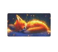 peiyeety Tapis de Souris Gaming Fox Sleeping 30 x 16 Pouces, Grand Format, pour Ordinateur Portable, avec Base antidérapante en Caoutchouc et Bords Cousus, idéal pour la Maison et Le Bureau.