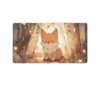 peiyeety Tapis de Souris Gaming Vibrant Fox & Autumn 30L×16l, Grand Format, pour Ordinateur Portable, avec Base antidérapante en Caoutchouc et Bords Cousus, idéal pour la Maison et Le Bureau.