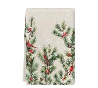 peiyeety Torchons de Cuisine de Noël, Motif Cardinal, Neige, absorbants, Aiguilles de pin, Pommes de pin, Beige, pour Le Nettoyage et Le séchage de la Cuisine (Lot de 1)