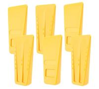 PEIZHIYC Lot de 6 cales d'abattage en plastique pour tronçonneuse - Avec pointes - Réutilisables - Jaune - Pour fendre le bois sûr et léger
