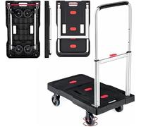 Pejevir Chariot Pliant de Transport Max.150kg avec Poignée Télescopique et Roulettes Silencieuses