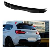 PEJLHK Becquet de Toit Arrière de Voiture pour BMW 1 Series F20 F21 2012-2020, Becquet de Hayon/Coffre en ABS, Aspect Noir Brillant/Fibre de Carbone,Glossy Black