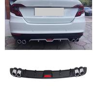 PEJLHK Lèvre de Becquet de Diffuseur de Pare-Chocs Arrière de Voiture Argent/Noir pour Fiat Egea Neon Tipo,Becquet de Kit de Carrosserie,Matière Plastique ABS,Black-Black