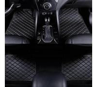 PEJLHK Tapis de Sol de Voiture avec Conduite à Gauche pour Peugeot 407 2004-2008 2009 2010,Cuir PU Imperméable,Accessoires Intérieurs,2 Avant + 2 Arrière,Black-Black
