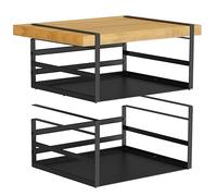 PEKGRIL 2 Pack Under Shelf Basket, Black Undershelf Storage Basket, Heavy Duty Slide-in Hanging Storage Basket, Metal Under Cabinet Organizer for Kitchen, Pantry, Desk, Bookshelf, Cabinet