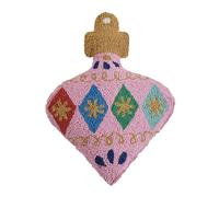 Peking Handicraft Coussin en forme de décoration rose soufflé dans un crochet garni, 45,7 cm, multicolore