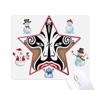 Peking Opera Head Tapis de souris coloré Bailiangguan Noël Bonhomme de neige Famille Star