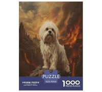 Pékinois Puzzle 1000 Pieces Cadeau Unique Jeu Éduchatif Challenge Toy À De Qualité Supérieure Peinture Art pour Adultes Et Enfants 70x50cm/1000pcs