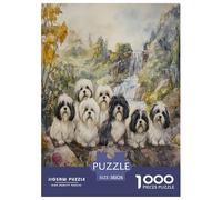 Pékinois Puzzles 1000 Pieces Cadeau Unique Jeu Éduchatif Défi Jouet À De Qualité Supérieure Peinture Art pour Adultes Et Enfants À Partir De 12 Ans 38x26cm/1000pcs
