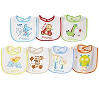 Pekitas 0185 Lot de 7 bavoirs imperméables pour bébé