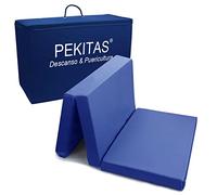 PEKITAS Matelas Bébé de Voyage Pliant 60x120 cm Épaisseur 6 cm - Navy | Sac de transport inclus, Housse amovible lavable, Mousse Ferme, Compatible lits parapluie 60 × 120 cm, Fabriqué en Espagne