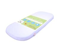 PEKITAS Matelas ovale respirant pour nacelle et poussette 75 x 35 x 5 cm Housse 100% coton lavable